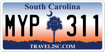 SC license plate MYP311