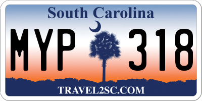 SC license plate MYP318