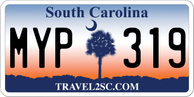 SC license plate MYP319