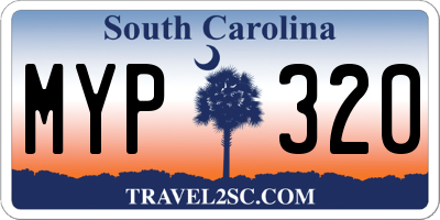 SC license plate MYP320