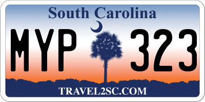 SC license plate MYP323