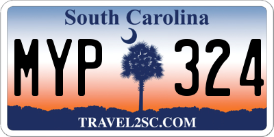 SC license plate MYP324