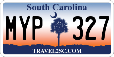 SC license plate MYP327