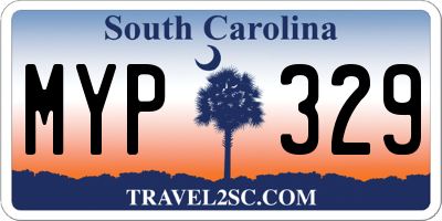 SC license plate MYP329