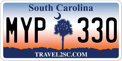 SC license plate MYP330