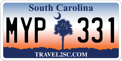 SC license plate MYP331