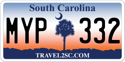 SC license plate MYP332