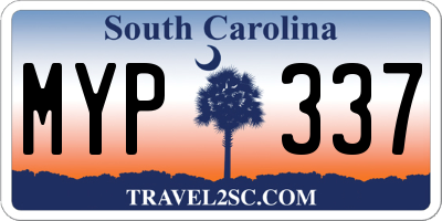 SC license plate MYP337