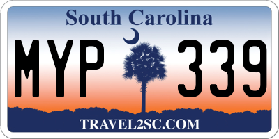 SC license plate MYP339