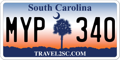 SC license plate MYP340
