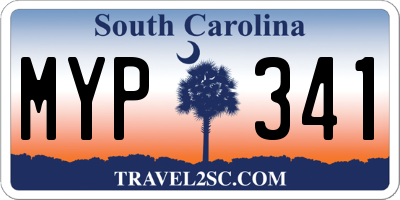 SC license plate MYP341