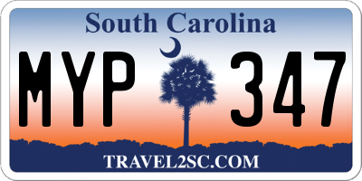SC license plate MYP347