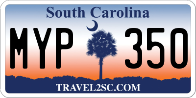 SC license plate MYP350