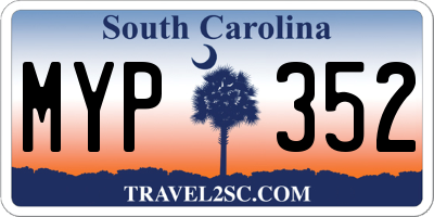 SC license plate MYP352