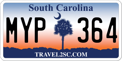 SC license plate MYP364