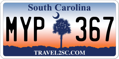 SC license plate MYP367