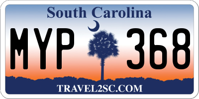 SC license plate MYP368