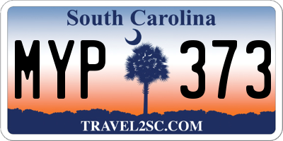SC license plate MYP373