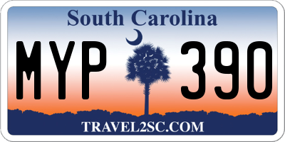 SC license plate MYP390