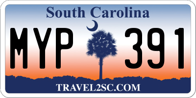 SC license plate MYP391