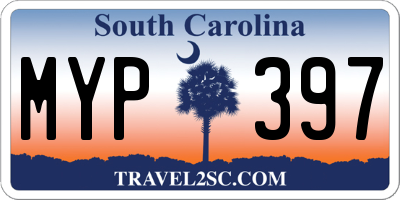 SC license plate MYP397