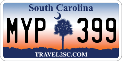 SC license plate MYP399