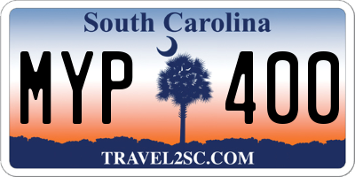 SC license plate MYP400