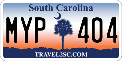 SC license plate MYP404