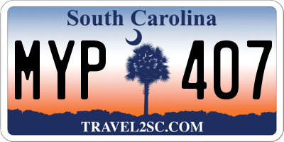 SC license plate MYP407