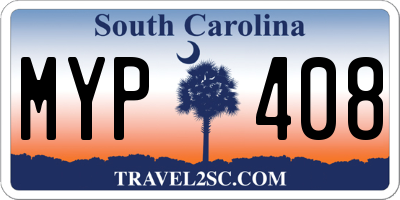 SC license plate MYP408