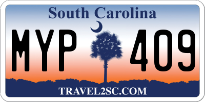 SC license plate MYP409