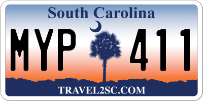 SC license plate MYP411