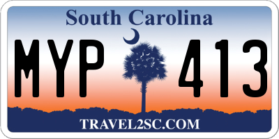 SC license plate MYP413