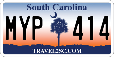 SC license plate MYP414