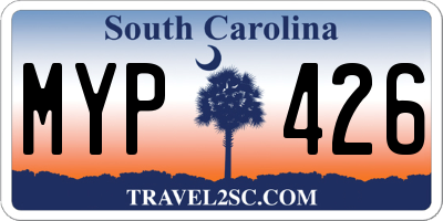SC license plate MYP426