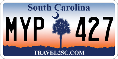 SC license plate MYP427