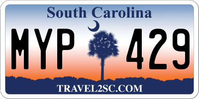SC license plate MYP429