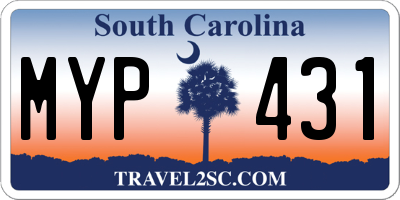 SC license plate MYP431