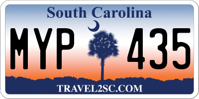 SC license plate MYP435