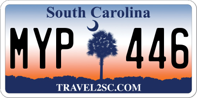 SC license plate MYP446