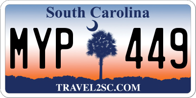 SC license plate MYP449