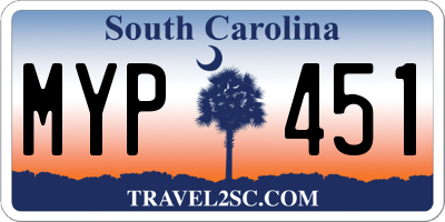 SC license plate MYP451