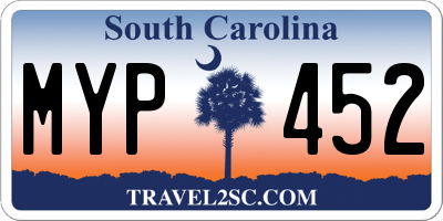 SC license plate MYP452
