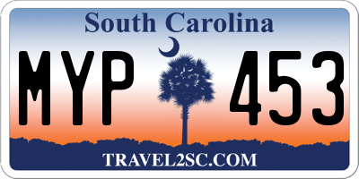 SC license plate MYP453