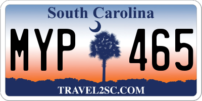 SC license plate MYP465