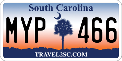 SC license plate MYP466