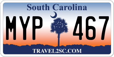 SC license plate MYP467