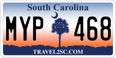 SC license plate MYP468