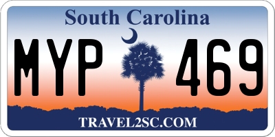 SC license plate MYP469
