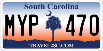 SC license plate MYP470